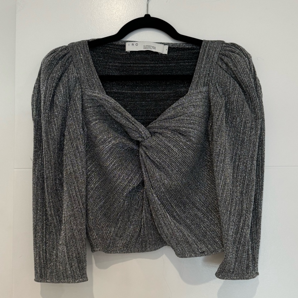 IRO sparkly twist front top